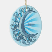 Scrolly Crescent Moon セラミックオーナメント (右)