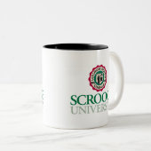 Scrooge大学ロゴのコーヒー・マグ ツートーンマグカップ (正面右)