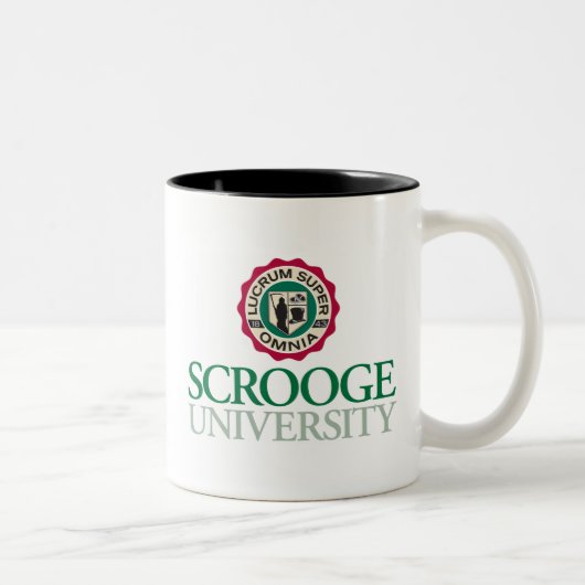Scrooge大学ロゴのコーヒー・マグ ツートーンマグカップ (右)