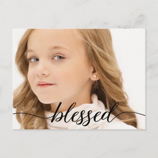 Scrpt 賛美 1st Holy Communion写真ありがとう ポストカード (正面)