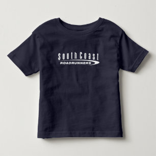 SCRRは白いロゴのTシャツの暗闇をからかいます トドラーTシャツ