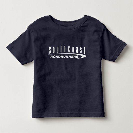 SCRRは白いロゴのTシャツの暗闇をからかいます トドラーTシャツ (正面)