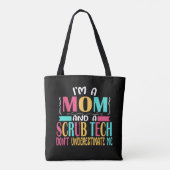 Scrub Tech Mom Surg Technologist Technician Gift トートバッグ (裏面)