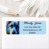 SCRUFFY BLUE TERRIER DOG CLOSE UP ラベル (インサイチュ)