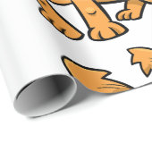 Scruffy Orange Puppy Dog ラッピングペーパー (ロールコーナー)