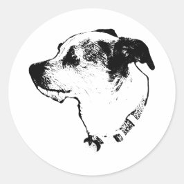  Scruffy Terrier Sticker ラウンドシール