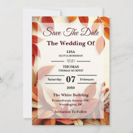 ScRust Olive Botanical Wedding Save The Date セーブザデート