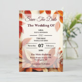 ScRust Olive Botanical Wedding Save The Date セーブザデート (スタンド正面)