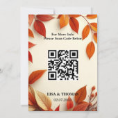 ScRust Olive Botanical Wedding Save The Date セーブザデート (裏面)