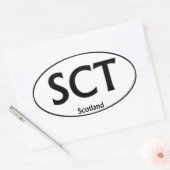 SCTスコットランドオーバルバンパーステッカー 楕円形シール (封筒)