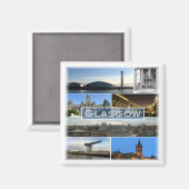 SCT007 GLASGOW，スコットランド，冷蔵庫 マグネット (正面/裏面)