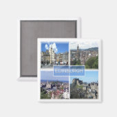 SCT011 EDINBURGH，スコットランド，冷蔵庫 マグネット (正面/裏面)