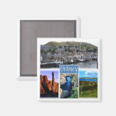 SCT013 ORKNEYSオークニー諸島スコットランド、冷蔵庫 マグネット (正面/裏面)