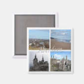 SCT016 ABERDEEN，スコットランド，冷蔵庫 マグネット (正面/裏面)