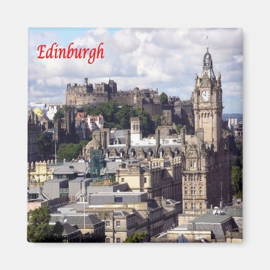SCT019 EDINBURGH，スコットランド，ヨーロッパ，冷蔵庫 マグネット (正面)