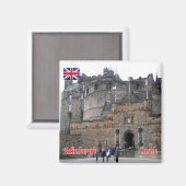 SCT020 EDINBURGH CASTLE，スコットランド，冷蔵庫 マグネット (正面/裏面)