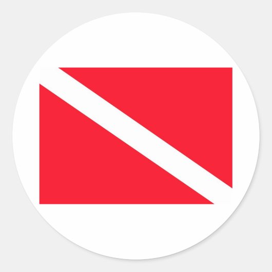 SCUBAフラグ – カスタマイズ可能 ラウンドシール (正面)