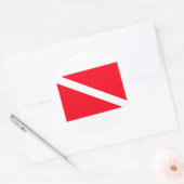 SCUBAフラグ – カスタマイズ可能 ラウンドシール (封筒)