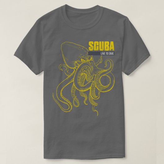 SCUBAライブダイビング Tシャツ (デザイン正面)