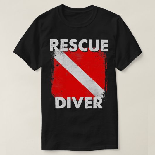 SCUBAレスキューインストラクター学生ダイバー Tシャツ (デザイン正面)
