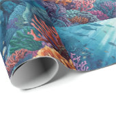 Scuba 50th birthday underwater birthday card  ラッピングペーパー (ロールコーナー)