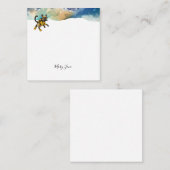 Scuba Cat Diving Blue Wet Suit ノートカード (正面/裏面)