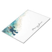 Scuba Cat Diving Blue Wet Suit ノートパッド (アングル)