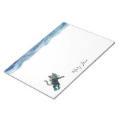 Scuba Cat Diving Blue Wet Suit ノートパッド (アングル)