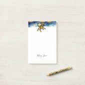 Scuba Cat Diving Blue Wet Suit ポストイット (デスク上)