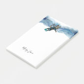 Scuba Cat Diving Blue Wet Suit ポストイット (アングル)