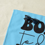 Scuba Cat Diving Blue Wet Suit with your name ビーチタオル (インサイチュ)