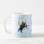 Scuba Cat is diving  Underwater  コーヒーマグカップ (左)