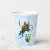 Scuba Cat is diving  Underwater  紙コップ (裏面)