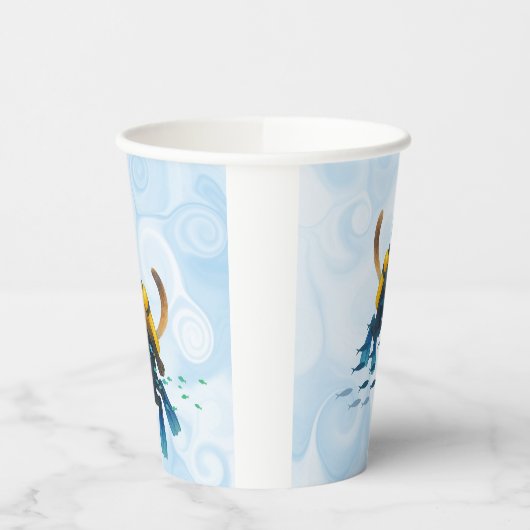 Scuba Cat is diving  Underwater  紙コップ (左)