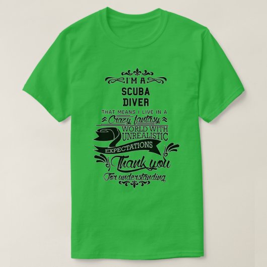 Scuba Diver Birthday Christmas GiftPresent Tシャツ (デザイン正面)