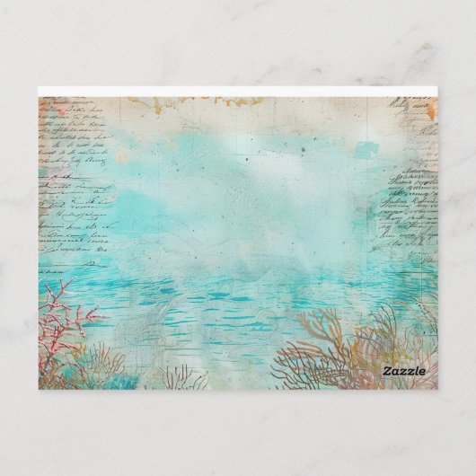 Scuba Diver Diving underwater  ポストカード (裏面)