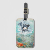 Scuba Diver Diving underwater  ラゲッジタグ (正面縦)