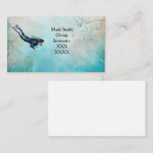 Scuba Diver Diving underwater 名刺 (正面/裏面)