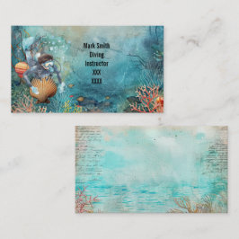 Scuba Diver Diving underwater  名刺