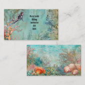 Scuba Diver Diving underwater 名刺 (正面/裏面)