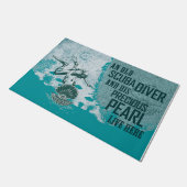 Scuba Diver Doormat、レトロマップ ドアマット (アングル)