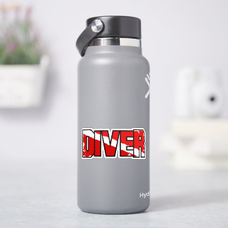 Scuba Diver Down Flag Weathered Sticker シール