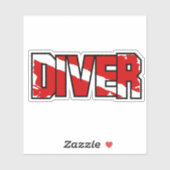 Scuba Diver Down Flag Weathered Sticker シール (シート)
