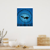 Scuba Diver in a Fish Shoal ポスター (キッチン)