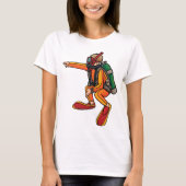Scuba Diver in Orange Wetsuit Pointing Tシャツ (正面)