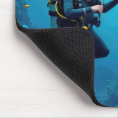 Scuba Diver Playing a Violin For a Whale マウスパッド (コーナー)