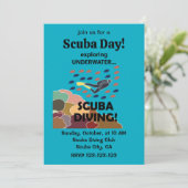 Scuba Diver Under The Sea Scuba Day 招待状 (スタンド正面)