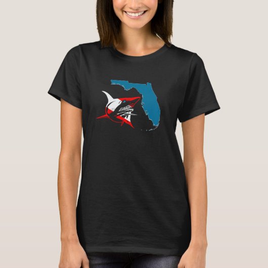 Scuba Diving Accessories Florida Shark Dive Flag S Tシャツ (正面)