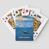 Scuba Diving at Sunset personalize トランプ (裏面)