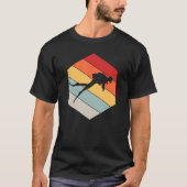Scuba Diving Divemaster Geometric Distressed Vinta Tシャツ (正面)